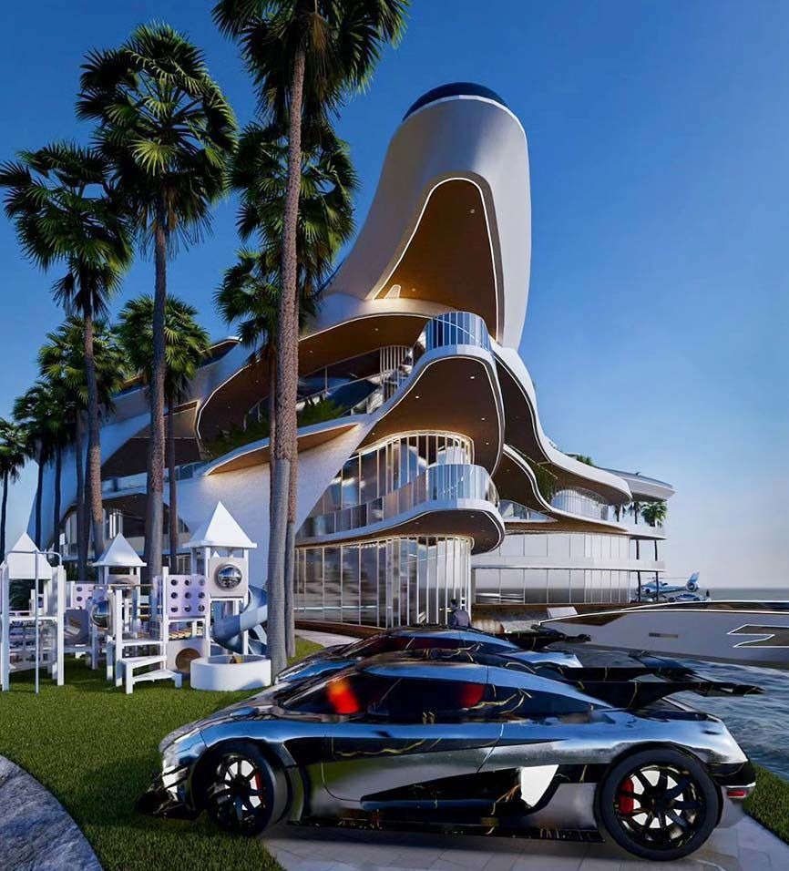 বাড়িটি একটি 'নো-ফ্লাই জোন'-এ অবস্থিত এবং এর উপর দিয়ে বিমান যাওয়ার অনুমতি নেই। ম্যানশনটিতে একটি বিশাল পেছনের উঠোন আছে, যেখানে মেসি তাঁর পোষা কুকুরের সঙ্গে ফুটবল খেলেন, কাতালান পাহাড় ও ভূমধ্যসাগরের মনোরম দৃশ্য সহ একটি বিশাল খোলা ছাদ, একটি সুইমিং পুল, একটি ইনডোর জিম, একটি বড় গ্যারেজ এবং মেসির সমস্ত জার্সি রাখার জন্য একটি রুম রয়েছে।